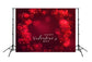 Happy Valentine's Day Decoration Red Hearts Backdrop for Photos D365