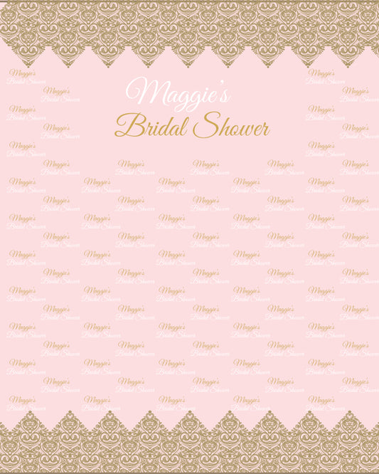 Pink Weeding Custom  Repeating Photography Photo Booth Backdrop D537