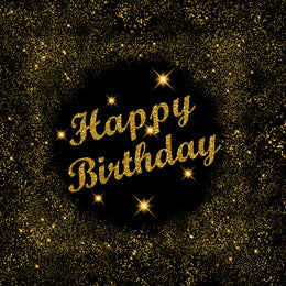 Happy Birthday Banner Gold Sparkle Photography Backdrop D606 – Dbackdrop