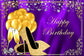 Birthday Party Decoration Custom Purple Backdrop