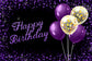 Purple Custom Birthday Backdrop Balloons Decor