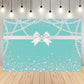 Pearls and Dimonds Aqua Green Baby Shower Birthday Backdrop