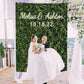 Green Leaves Wedding Ceremony Custom Backdrop D754