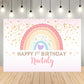 Boho Rainbow 1st Birthday Party Photography Backdrop
