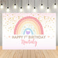 Boho Rainbow 1st Birthday Party Photography Backdrop