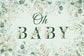 Green Leaves Baby Shower Personalized Backdrop