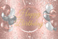 Pink Sliver Custom Birthday Party Backdrop