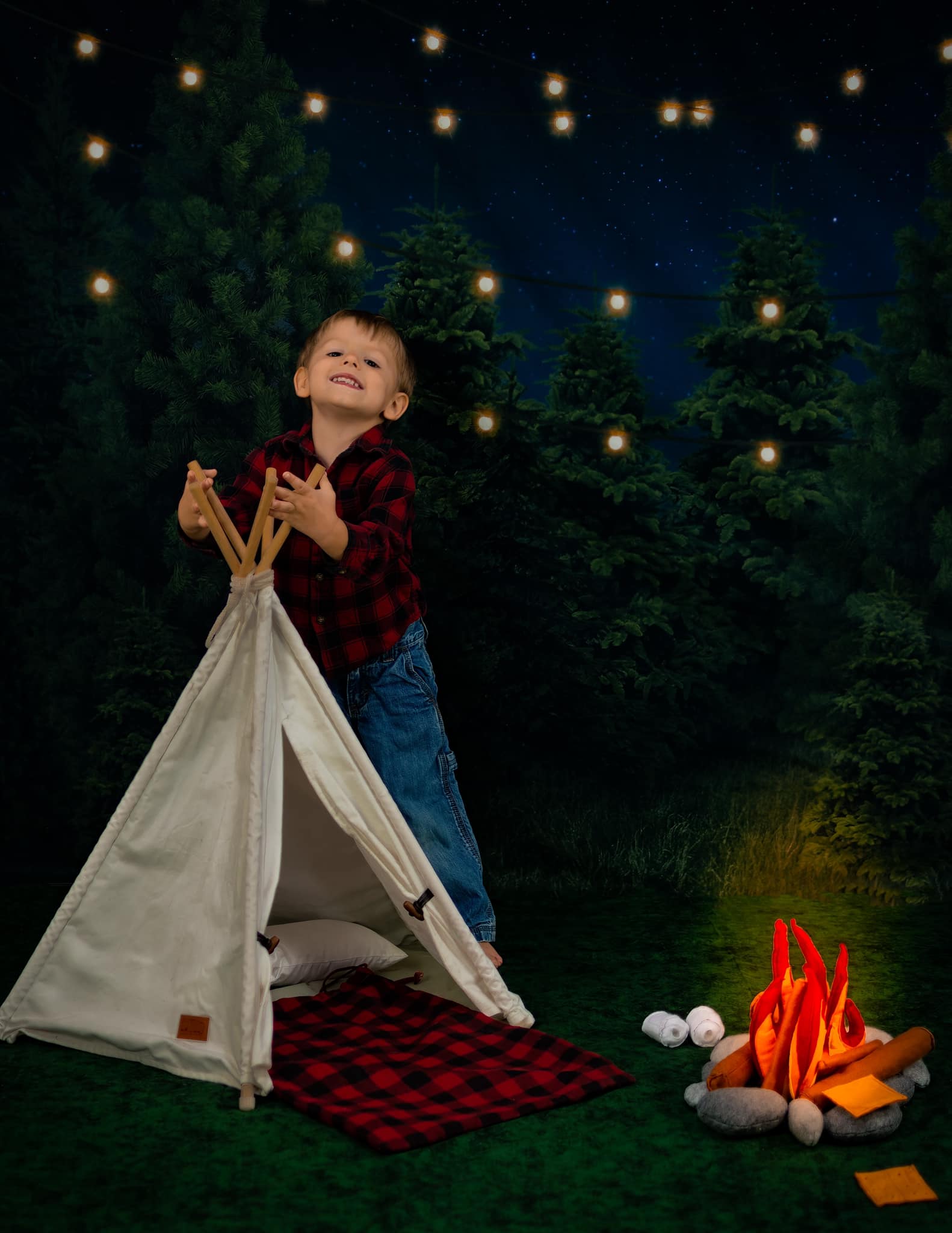Christmas Tree Farm Eve Photo Backdrop