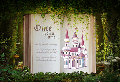 Once Upon a Time Backdrop Fairytale Storybook Castle Backdrop