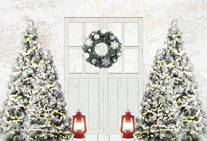 Christmas Tree Door Backdrop for Photography