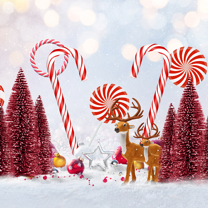 Make It Merry Candy Cane Background