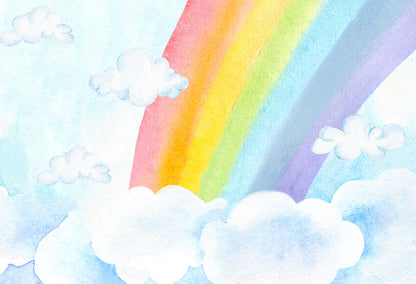 Clouds Rainbow Backdrop for Children Photography