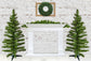 Brick Wall Christmas Tree Wreath Backdrop