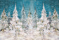Winter Freeze Fir Tree Photography Backdrop