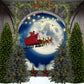 Santa Claus Elk Moon Christmas Backdrop D963