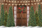 Christmas Tree Around Door Backdrop