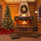 Warm Wooden House Christmas Backdrop D980
