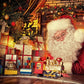 Santa Claus Toy Train Christmas Backdrop D987