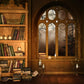 Wizard Library Bookshelf Window Backdrop D991