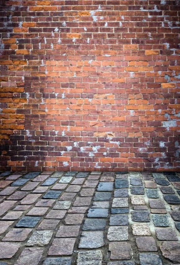 Old Red Brick Wall Photo Studio Backdrop for Party F-1574