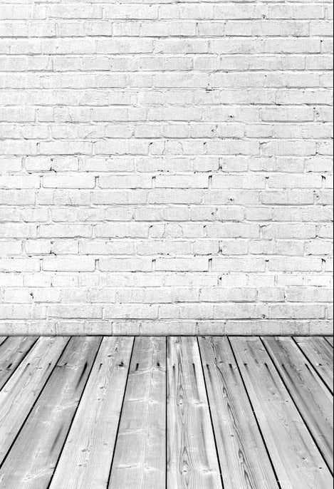 White Brick Wall Photogaphy Backdrop for Studio F-1582
