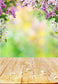 Flowers Nature Wood Floor Photography Backdrop  F-2343