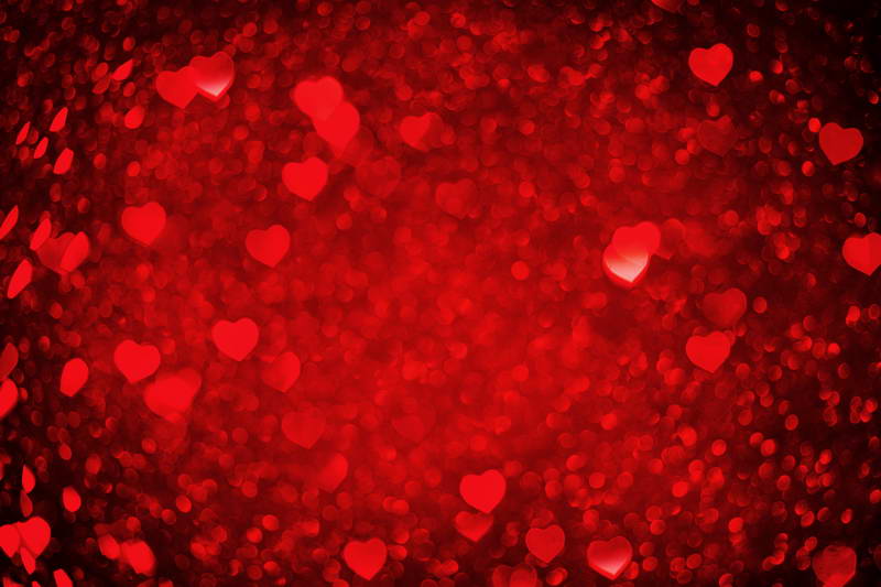 Valentine's Day Backdrop Red Love Heart Background F-2946