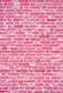 Pink Brick Wall Photo Backdrop for Party Decorations F-375
