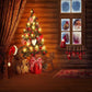 Santa Claus Christmas Tree Decoration Photography Backdrop G-022