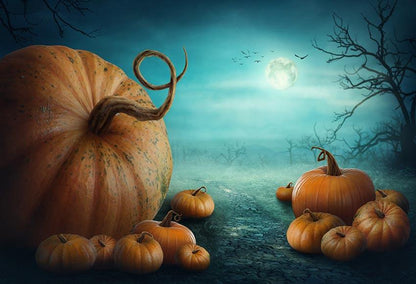 Halloween Huge Pumpkin Photo Booth Backdrop G-028