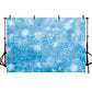 Blue Backdrop Snowflakes Background Bokeh Backdrop for Photography G-1031