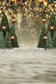 Christmas Trees Outdoor Backdrops Snowy Background for Photo Shoot G-1441