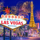 Night Las Vegas City Scenery Fireworks Photo Backdrops G-164