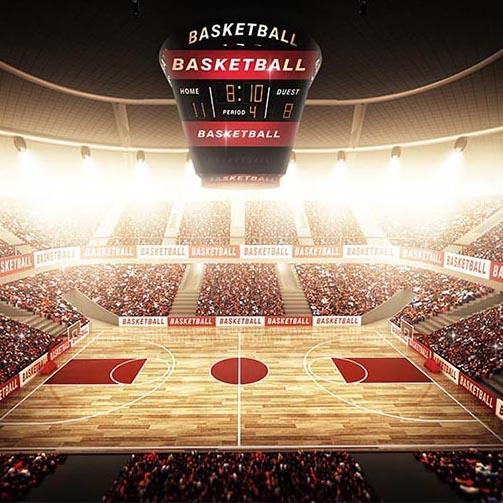 Basketball Court Backdrops Sport Stadium for Basketball Grad Party G-281