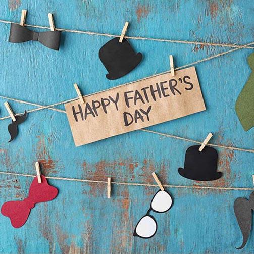 Happy Father's Day Blue Photo Backdrop G-390