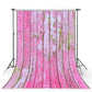 Pink Retro Wooden Backdrops for Children Photography