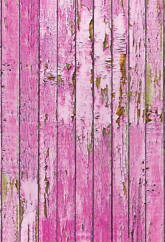 Pink Retro Wooden Backdrops for Children Photography G-409
