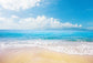 Sandy Beach Ocean Sky Photography Backdrop G-562