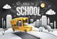 School Bus Back to School  Children Photo Booth Backdrop G16