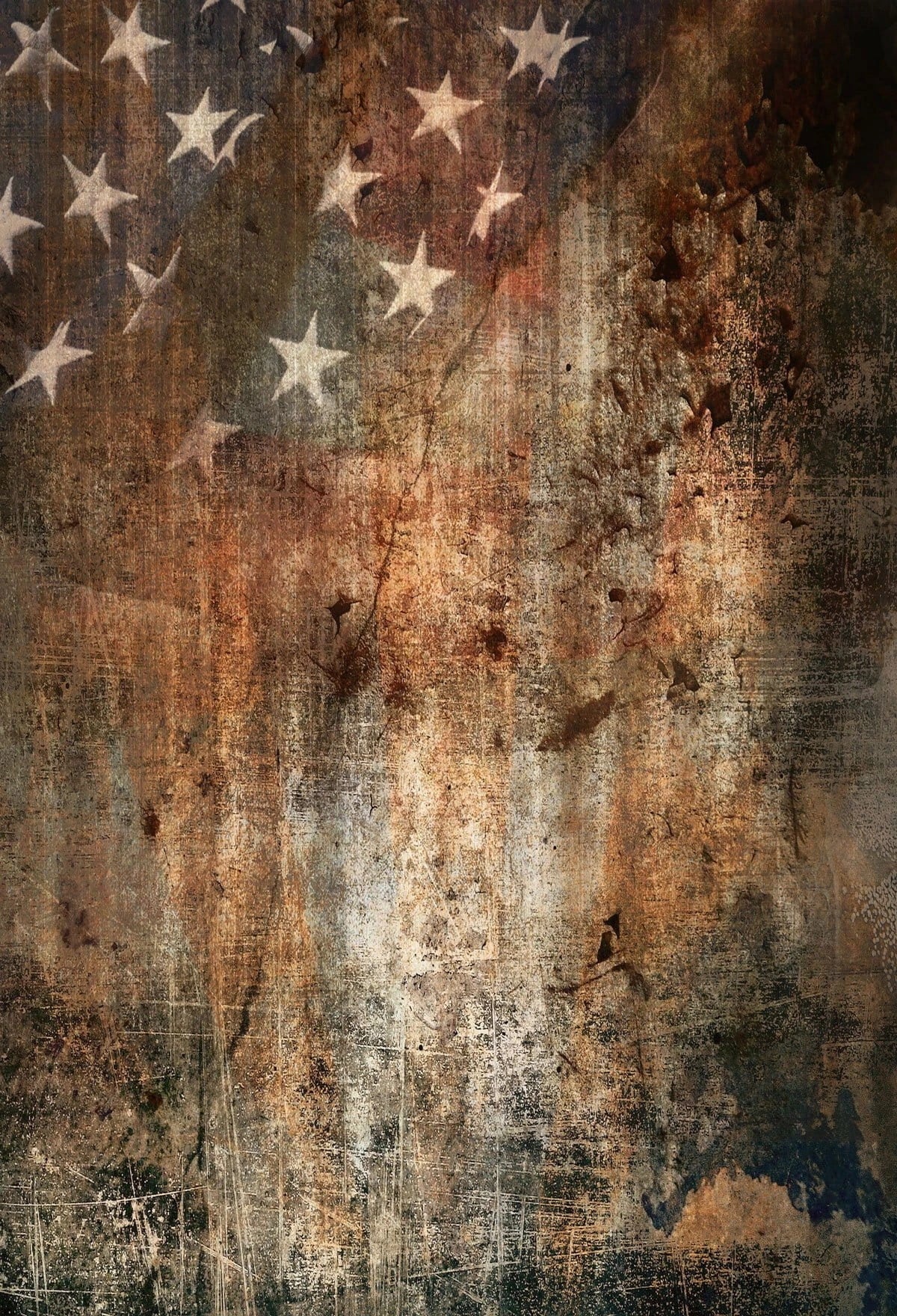 Independence Day Patriotic Grunge Wood Backdrop GA-14