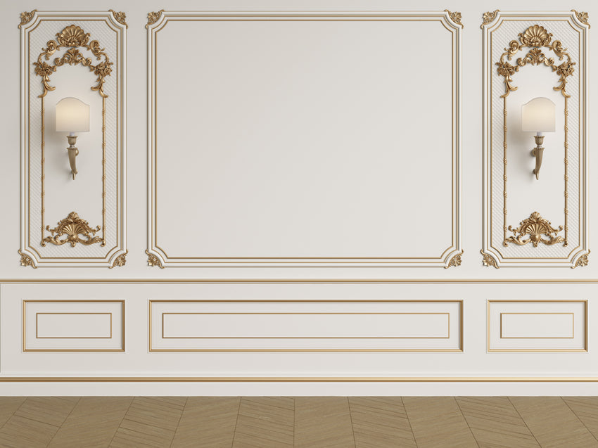 Classic Interior Wall with Mouldings Backdrop for Photos GA-68