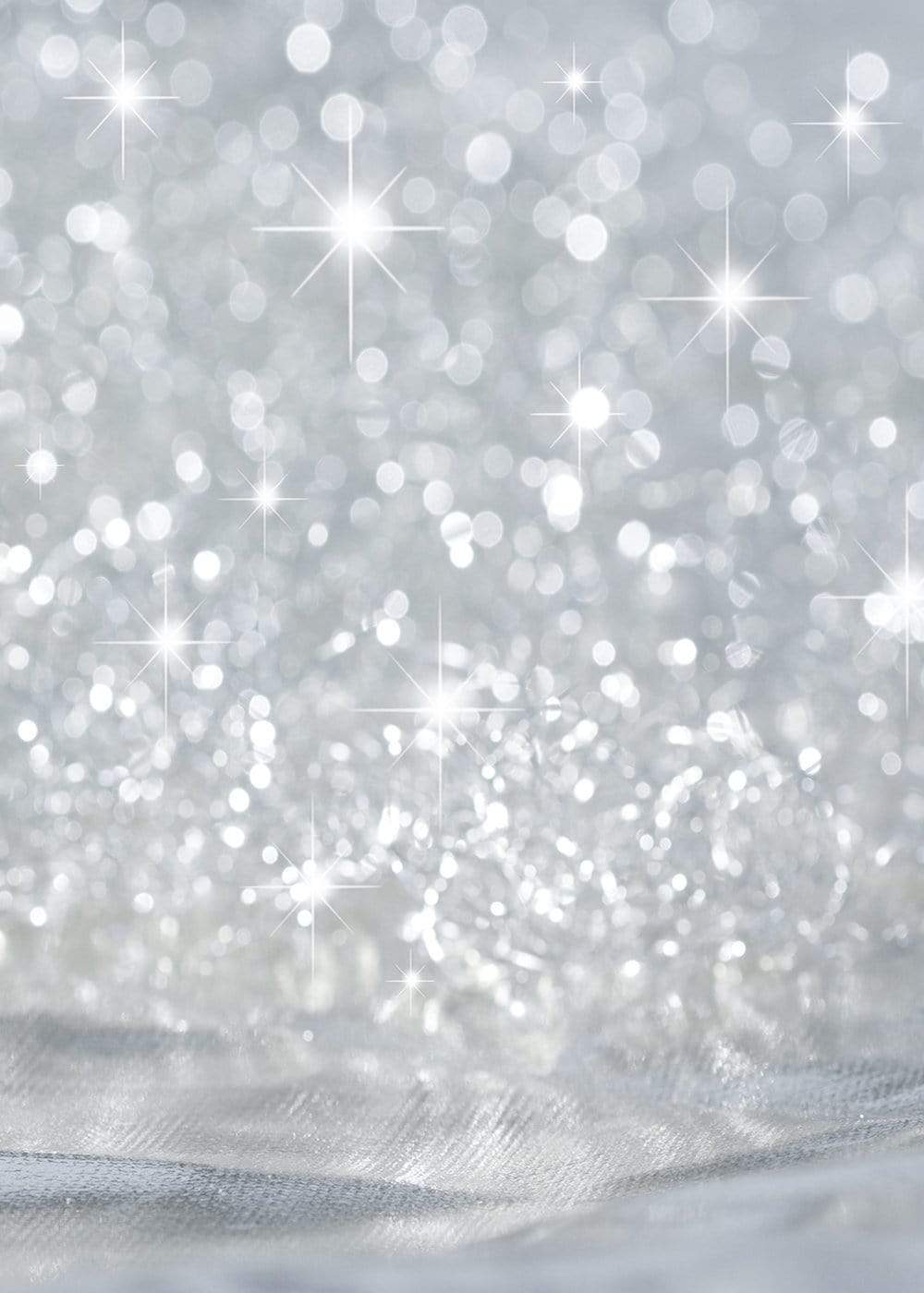 Silver  Stars Glitter Bokeh Bright Backdrop for Photography GC-97
