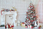 Decorated Fireplace Backdrop for Christmas GX-1048