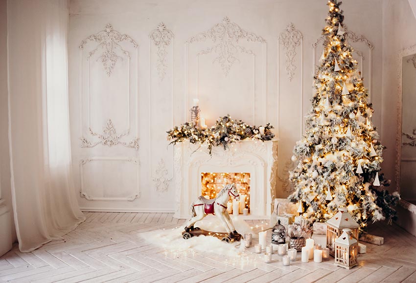 Christmas Interior Decoration White Backdrop for Photography GX-1083