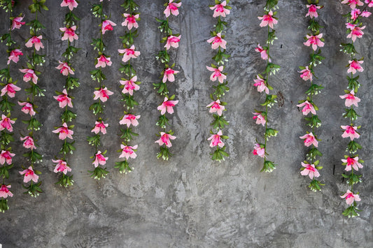 Grunge Brick Wall With Flower Backdrops for Photography HJ03614