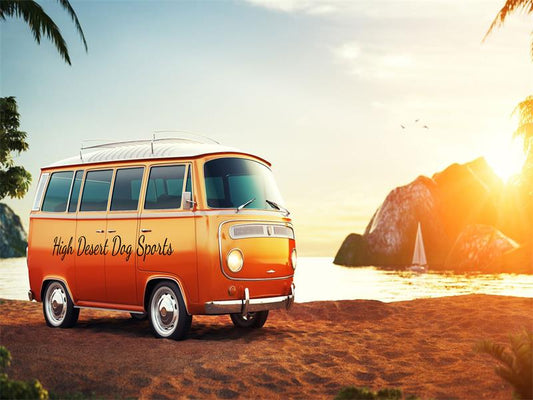 Beach Car Ocean Summer Holiday Backdrop HJ05415