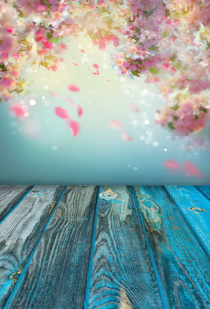 Fantasy Flower With Wood Floor Backdrop For Events J03149