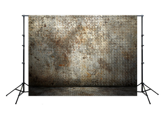 Grunge Rusty Iron Wall Floor Backdrop for Studio K-1275