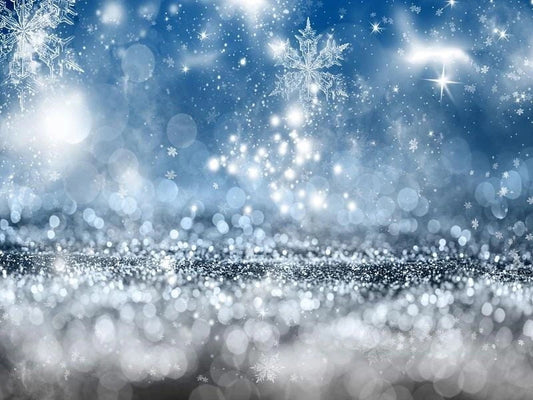 Snowflake Winter Bokeh  Wonderland Backdrop for Photography