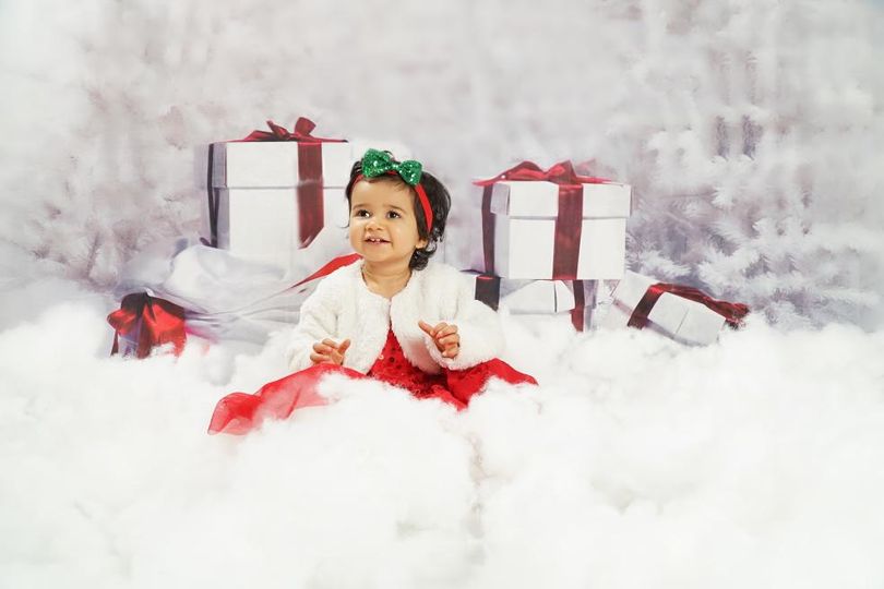 Christmas Tree  Snow  Gifts Photography Background KAT-38